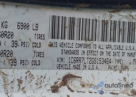 2016 Ram 1500 Big Horn из США, поврежденный, VIN 1C6RR7LT2GS153464